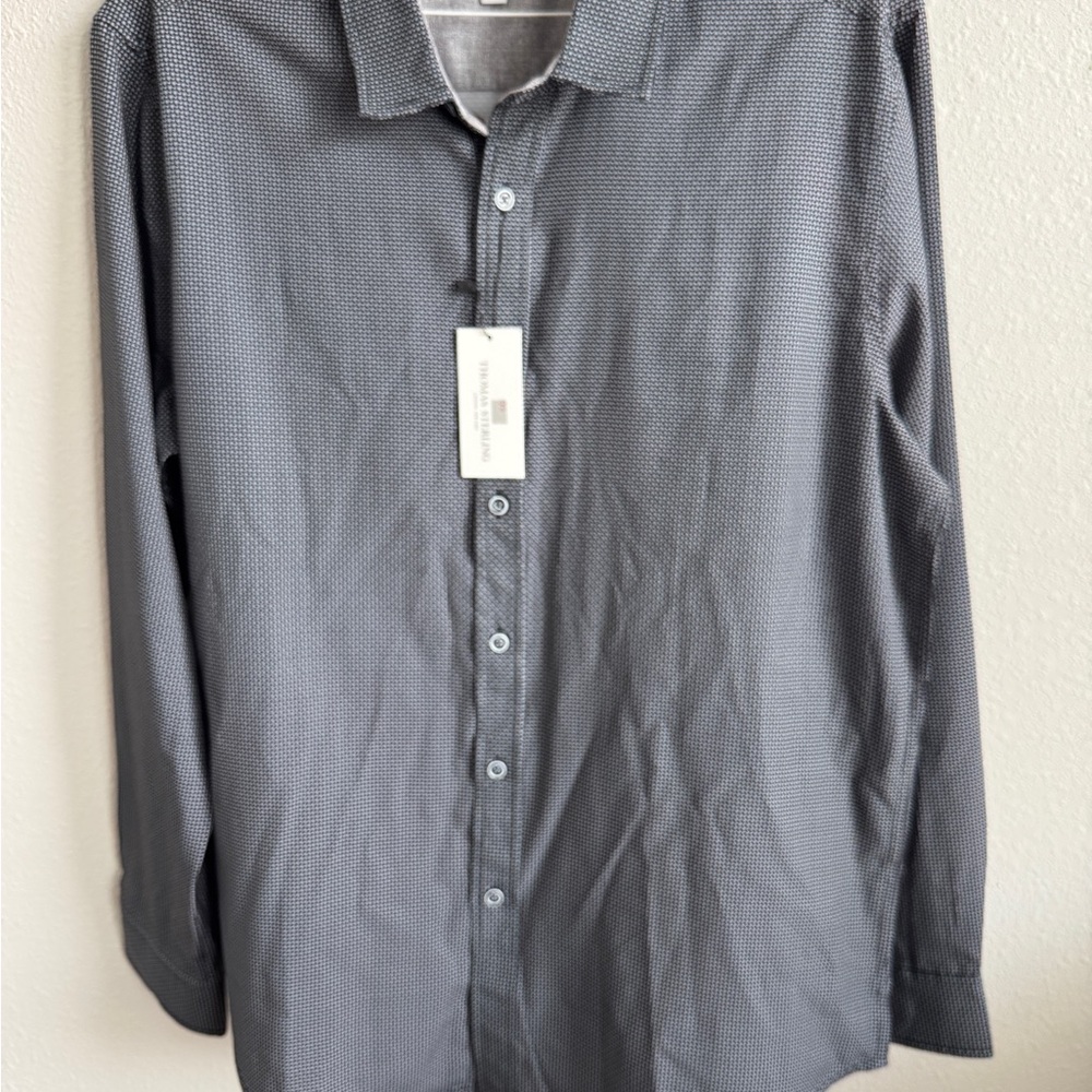 Men's Charcoal Button-Down Shirt